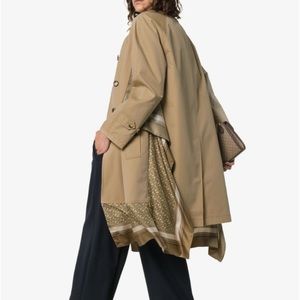 Brand new BURBERRY Pale Honey Scarf Detail single Trench Coat US4